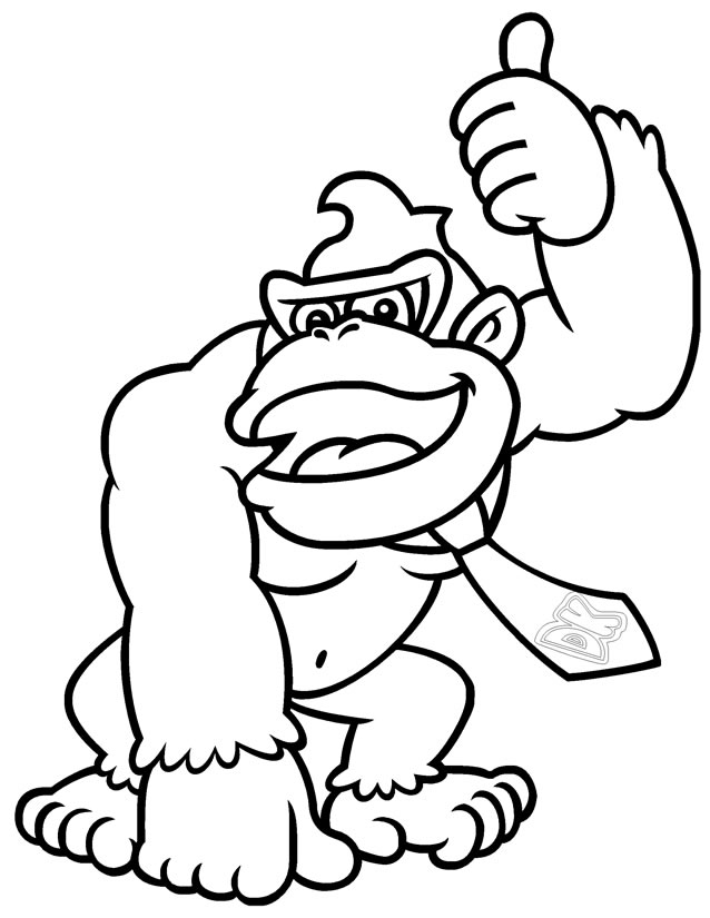 Coloring page: Donkey Kong (Video Games) #112160 - Free Printable Coloring Pages