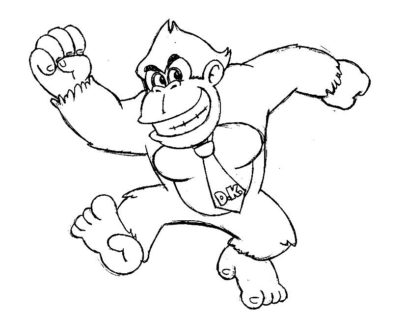 Coloring page: Donkey Kong (Video Games) #112175 - Free Printable Coloring Pages
