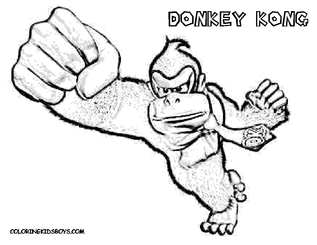 Coloring page: Donkey Kong (Video Games) #112180 - Free Printable Coloring Pages