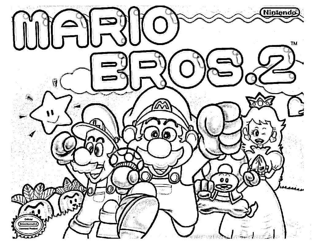 Coloring page: Mario Bros (Video Games) #112502 - Free Printable Coloring Pages