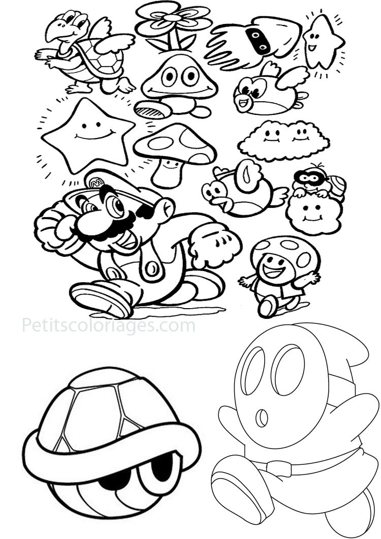 Coloring page: Mario Bros (Video Games) #112513 - Free Printable Coloring Pages