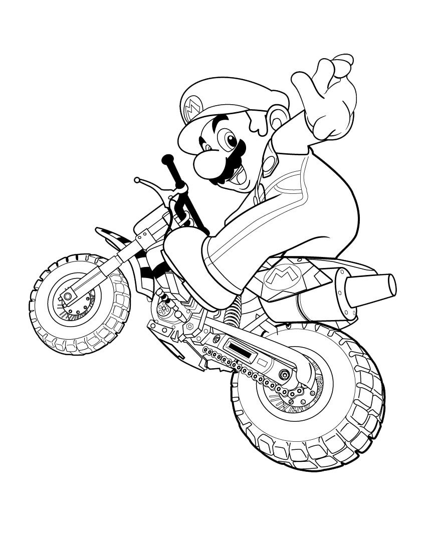 Coloring page: Mario Kart (Video Games) #154420 - Free Printable Coloring Pages