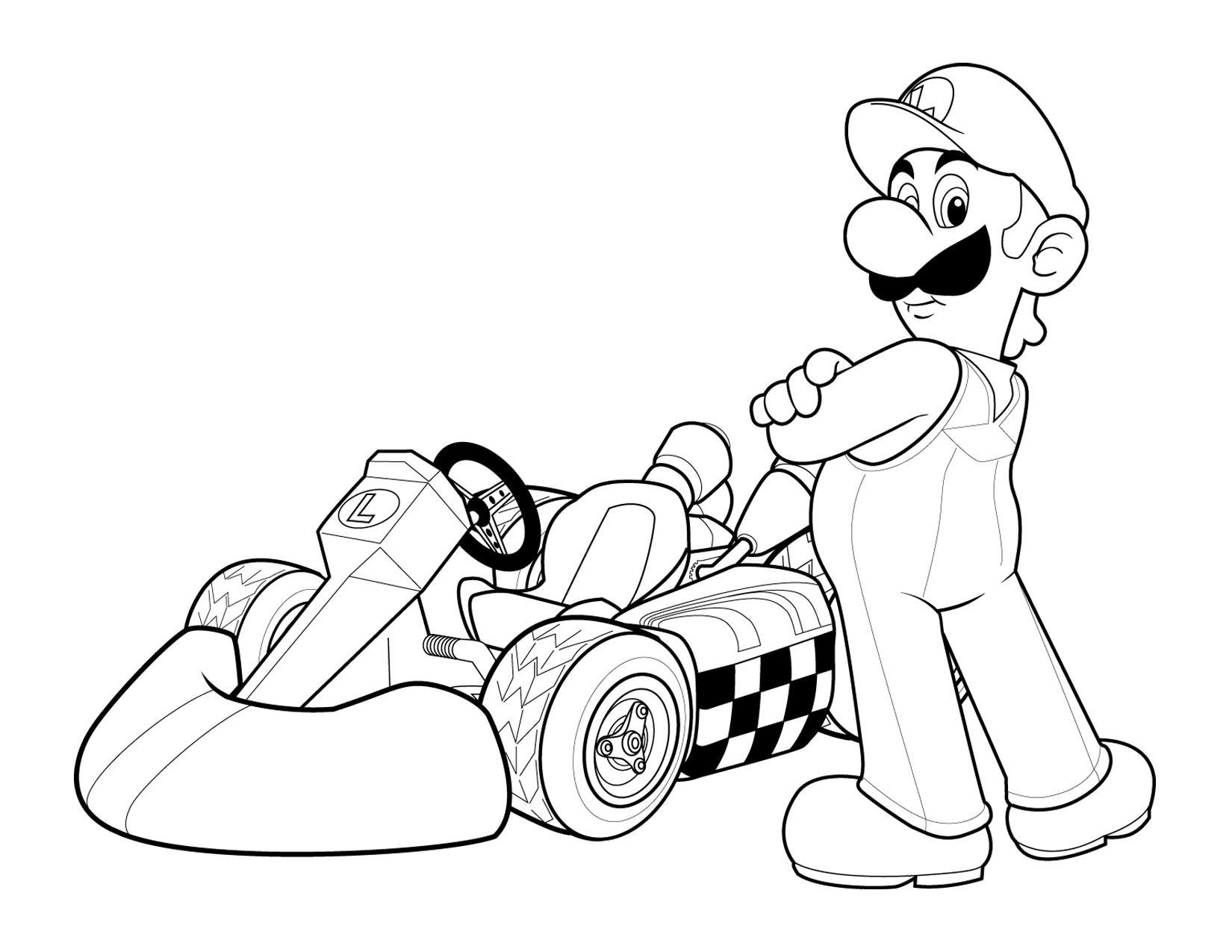 Coloring page: Mario Kart (Video Games) #154422 - Free Printable Coloring Pages
