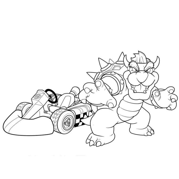 Coloring page: Mario Kart (Video Games) #154427 - Free Printable Coloring Pages