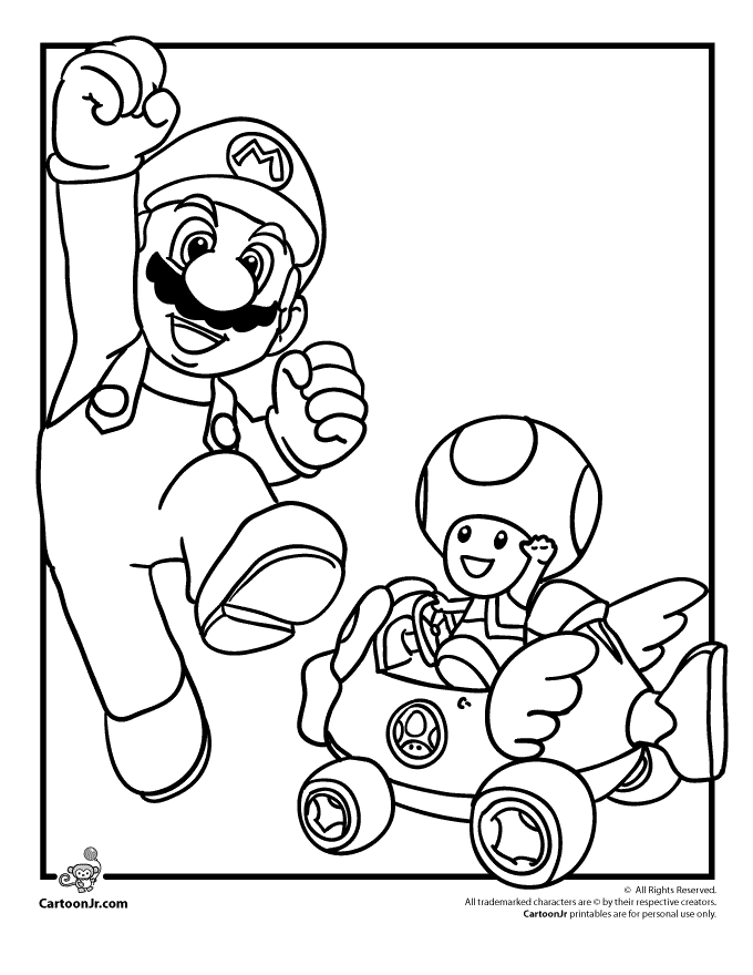 Coloring page: Mario Kart (Video Games) #154433 - Free Printable Coloring Pages