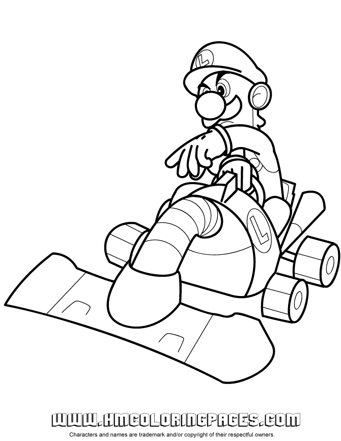 Coloring page: Mario Kart (Video Games) #154475 - Free Printable Coloring Pages