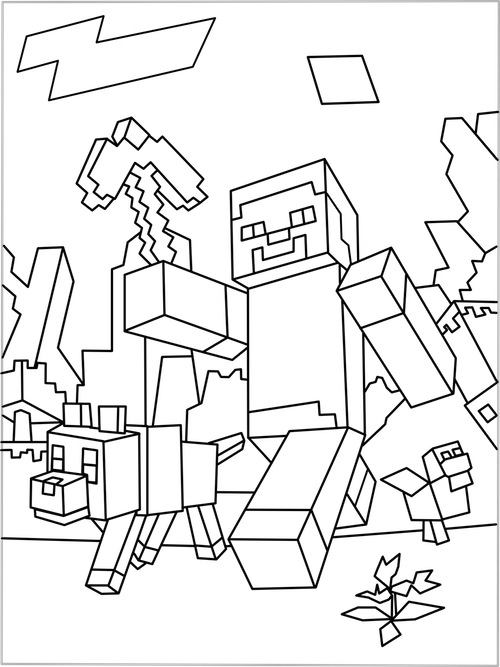 Coloring page: Minecraft (Video Games) #113789 - Free Printable Coloring Pages