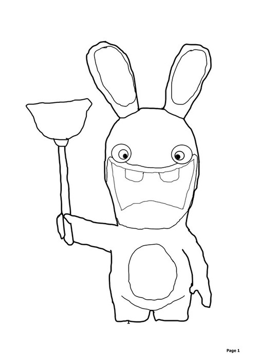 Coloring page: Raving Rabbids (Video Games) #114914 - Free Printable Coloring Pages