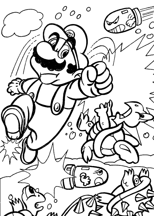 Coloring page: Super Mario Bros (Video Games) #153627 - Free Printable Coloring Pages