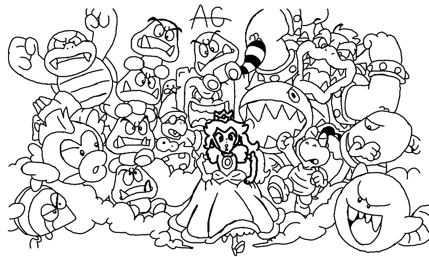 Coloring page: Super Mario Bros (Video Games) #153779 - Free Printable Coloring Pages