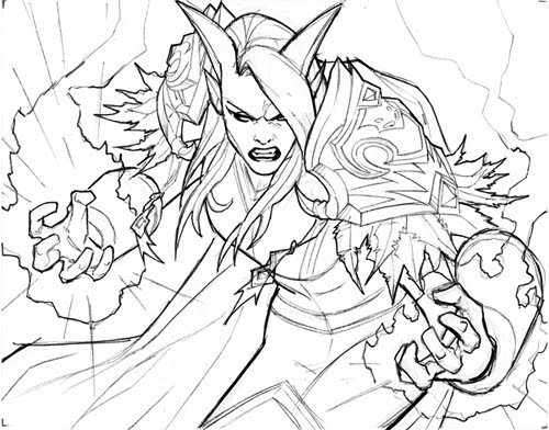 Drawing Warcraft Video Games Printable Coloring Pages