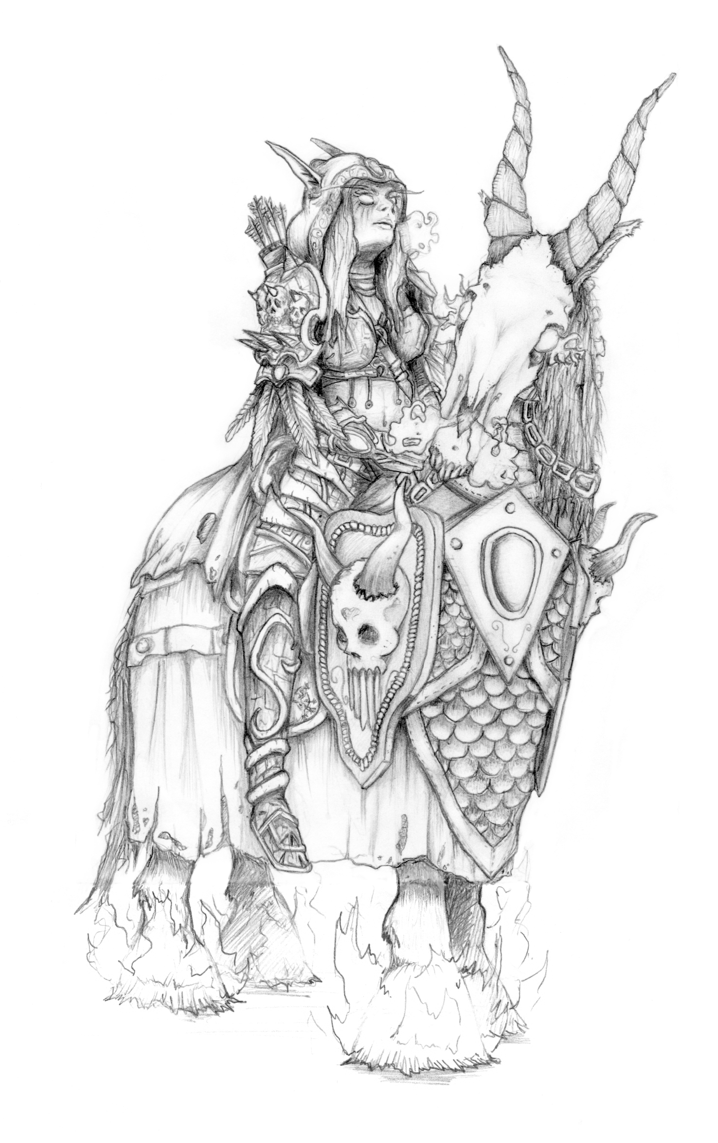 World Of Warcraft Coloring Pages Adult Sketch Coloring Page