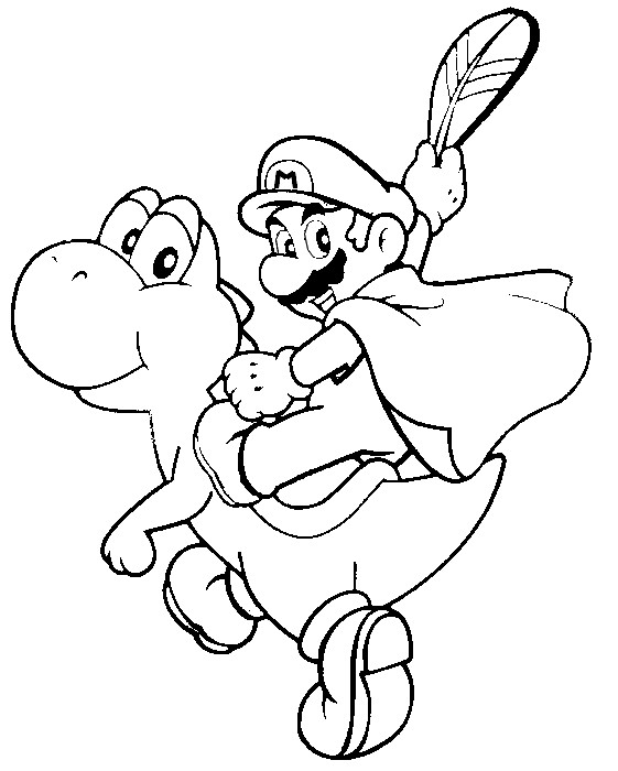 Coloring page: Yoshi (Video Games) #113541 - Free Printable Coloring Pages