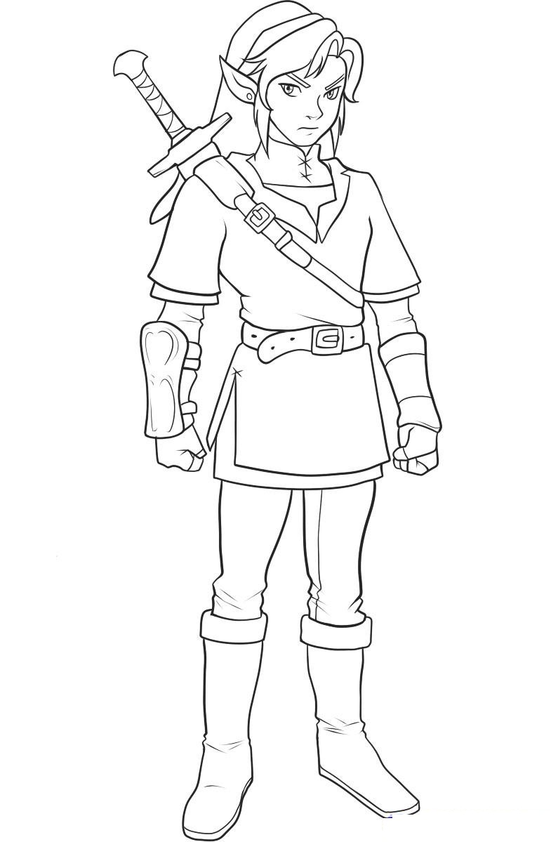 Coloring page: Zelda (Video Games) #113218 - Free Printable Coloring Pages