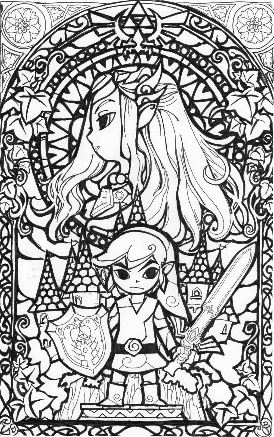 Coloring page: Zelda (Video Games) #113220 - Free Printable Coloring Pages
