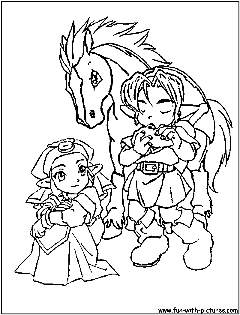 Coloring page: Zelda (Video Games) #113241 - Free Printable Coloring Pages