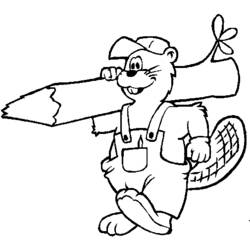 Coloring page: Beaver (Animals) #1576 - Free Printable Coloring Pages