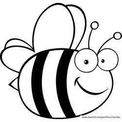 Coloring page: Bee (Animals) #106 - Free Printable Coloring Pages