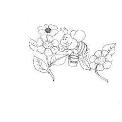 Coloring page: Bee (Animals) #110 - Free Printable Coloring Pages