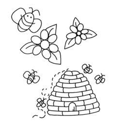 Coloring page: Bee (Animals) #117 - Free Printable Coloring Pages