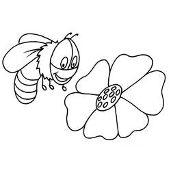 Coloring page: Bee (Animals) #119 - Free Printable Coloring Pages