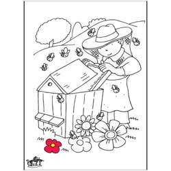 Coloring page: Bee (Animals) #145 - Free Printable Coloring Pages