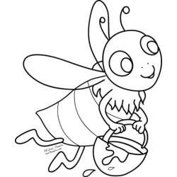 Coloring page: Bee (Animals) #147 - Free Printable Coloring Pages
