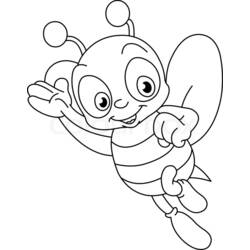 Coloring page: Bee (Animals) #162 - Free Printable Coloring Pages