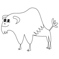 Coloring page: Bison (Animals) #1198 - Free Printable Coloring Pages