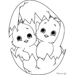 Coloring page: Chick (Animals) #15365 - Free Printable Coloring Pages