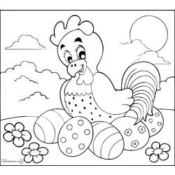 Coloring page: Chicken (Animals) #17237 - Free Printable Coloring Pages