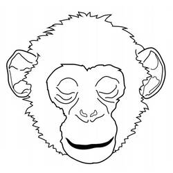 Coloring page: Chimpanzee (Animals) #2773 - Free Printable Coloring Pages