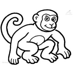 Coloring page: Chimpanzee (Animals) #2788 - Free Printable Coloring Pages