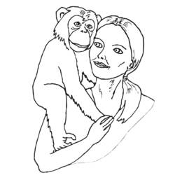Coloring page: Chimpanzee (Animals) #2797 - Free Printable Coloring Pages
