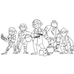 Coloring page: Chimpanzee (Animals) #2821 - Free Printable Coloring Pages