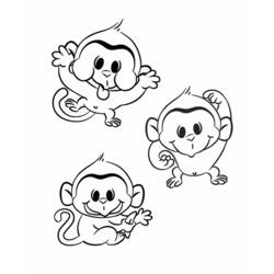 Coloring page: Chimpanzee (Animals) #2842 - Free Printable Coloring Pages