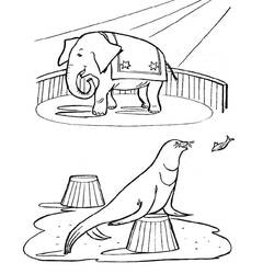 Coloring page: Circus animals (Animals) #20978 - Free Printable Coloring Pages