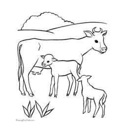 Coloring page: Cow (Animals) #13207 - Free Printable Coloring Pages