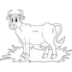 Coloring page: Cow (Animals) #13239 - Free Printable Coloring Pages