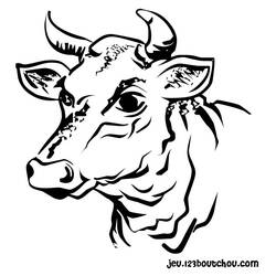 Coloring page: Cow (Animals) #13249 - Free Printable Coloring Pages