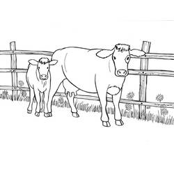 Coloring page: Cow (Animals) #13292 - Free Printable Coloring Pages