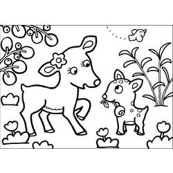 Coloring page: Doe (Animals) #1125 - Free Printable Coloring Pages