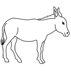 Coloring page: Donkey (Animals) #477 - Free Printable Coloring Pages