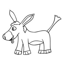 Coloring page: Donkey (Animals) #491 - Free Printable Coloring Pages