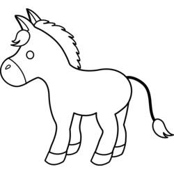 Coloring page: Donkey (Animals) #492 - Free Printable Coloring Pages