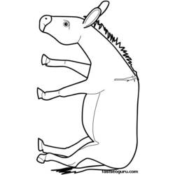 Coloring page: Donkey (Animals) #503 - Free Printable Coloring Pages
