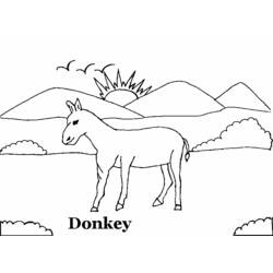 Coloring page: Donkey (Animals) #510 - Free Printable Coloring Pages