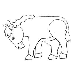 Coloring page: Donkey (Animals) #518 - Free Printable Coloring Pages