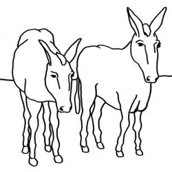 Coloring page: Donkey (Animals) #538 - Free Printable Coloring Pages
