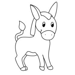Coloring page: Donkey (Animals) #539 - Free Printable Coloring Pages